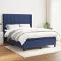 Box spring bed with blue fabric mattress 140x190 cm by , Beds and slatted bases - Ref: Foro24-3131431, Price: 513,43 €, Disco...