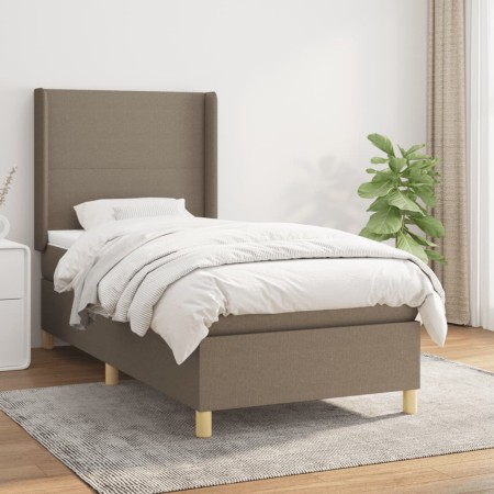 Cama box spring con colchón tela gris taupe 80x200 cm de , Camas y somieres - Ref: Foro24-3131789, Precio: 354,86 €, Descuent...