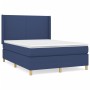 Cama box spring con colchón tela azul 140x190 cm de , Camas y somieres - Ref: Foro24-3131831, Precio: 520,11 €, Descuento: %