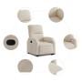 Sillón reclinable elevable tela de microfibra beige en Sillones | Comprar online en Foru.es