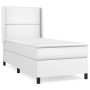 Cama box spring con colchón cuero sintético blanco 90x190 cm de , Camas y somieres - Ref: Foro24-3132418, Precio: 343,23 €, D...