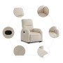Sillón reclinable elevable tela de microfibra beige en Sillones | Comprar online en Foru.es