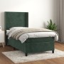 Cama box spring con colchón terciopelo verde oscuro 90x190 cm de , Camas y somieres - Ref: Foro24-3132594, Precio: 313,66 €, ...
