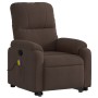 Sillón reclinable de masaje elevable tela de microfibra marrón en Sillones | Comprar online en Foru.es