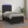Cama box spring y colchón LED cuero sintético negro 90x190 cm de , Camas y somieres - Ref: Foro24-3135855, Precio: 323,40 €, ...