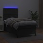 Cama box spring y colchón LED cuero sintético negro 90x190 cm de , Camas y somieres - Ref: Foro24-3135855, Precio: 323,40 €, ...