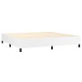 Cama box spring colchón y LED cuero sintético blanco 200x200 cm de , Camas y somieres - Ref: Foro24-3135904, Precio: 700,65 €...