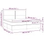 Cama box spring colchón y LED cuero sintético blanco 200x200 cm de , Camas y somieres - Ref: Foro24-3135904, Precio: 700,65 €...