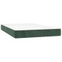 Cama box spring colchón y LED terciopelo verde oscuro 120x200cm de , Camas y somieres - Ref: Foro24-3136056, Precio: 451,41 €...