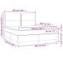 Cama box spring colchón y LED terciopelo gris claro 180x200 cm de , Camas y somieres - Ref: Foro24-3136077, Precio: 567,05 €,...