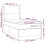 Cama box spring colchón y LED terciopelo gris claro 90x190 cm de , Camas y somieres - Ref: Foro24-3136035, Precio: 299,52 €, ...
