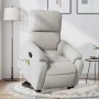 Sillón reclinable de masaje elevable tela microfibra gris claro en Sillones | Comprar online en Foru.es
