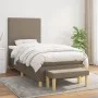 Box spring bed with taupe gray fabric mattress 80x200 cm by , Beds and slatted bases - Ref: Foro24-3136953, Price: 388,08 €, ...