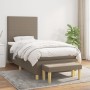 Cama box spring con colchón tela gris taupe 80x200 cm de , Camas y somieres - Ref: Foro24-3136953, Precio: 381,14 €, Descuent...
