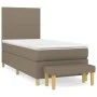 Box spring bed with taupe gray fabric mattress 80x200 cm by , Beds and slatted bases - Ref: Foro24-3136953, Price: 388,08 €, ...