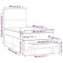 Box spring bed with taupe gray fabric mattress 80x200 cm by , Beds and slatted bases - Ref: Foro24-3136953, Price: 388,08 €, ...