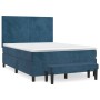 Cama box spring con colchón terciopelo azul oscuro 140x190 cm de , Camas y somieres - Ref: Foro24-3137723, Precio: 510,84 €, ...