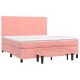 Cama box spring con colchón terciopelo rosa 180x200 cm de , Camas y somieres - Ref: Foro24-3137742, Precio: 596,12 €, Descuen...
