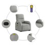 Sillón reclinable de masaje elevable tela microfibra gris claro en Sillones | Comprar online en Foru.es
