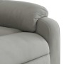 Sillón reclinable de masaje elevable tela microfibra gris claro en Sillones | Comprar online en Foru.es