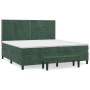 Cama box spring con colchón terciopelo verde oscuro 200x200 cm de , Camas y somieres - Ref: Foro24-3137806, Precio: 781,03 €,...