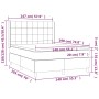 Cama box spring colchón y luces LED tela azul 140x190 cm de , Camas y somieres - Ref: Foro24-3138315, Precio: 513,65 €, Descu...