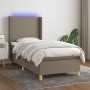 Cama box spring colchón y luces LED gris taupe 80x200 cm de , Camas y somieres - Ref: Foro24-3138673, Precio: 361,28 €, Descu...