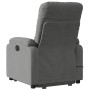 Sillón reclinable masaje elevable tela microfibra gris oscuro en Sillones | Comprar online en Foru.es
