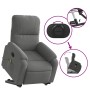 Sillón reclinable masaje elevable tela microfibra gris oscuro en Sillones | Comprar online en Foru.es