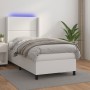 Cama box spring y colchón LED cuero sintético blanco 90x190 cm de , Camas y somieres - Ref: Foro24-3139296, Precio: 381,68 €,...