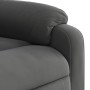 Sillón reclinable masaje elevable tela microfibra gris oscuro en Sillones | Comprar online en Foru.es