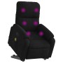 Sillón reclinable de masaje elevable tela de microfibra negro en Sillones | Comprar online en Foru.es