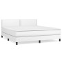 Cama box spring con colchón cuero sintético blanco 180x200 cm de , Camas y somieres - Ref: Foro24-3141078, Precio: 540,71 €, ...
