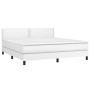 Cama box spring con colchón cuero sintético blanco 180x200 cm de , Camas y somieres - Ref: Foro24-3141078, Precio: 540,71 €, ...