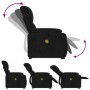 Sillón reclinable de masaje elevable tela de microfibra negro en Sillones | Comprar online en Foru.es