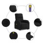 Sillón reclinable de masaje elevable tela de microfibra negro en Sillones | Comprar online en Foru.es