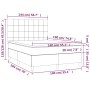 Cama box spring con colchón tela color crema 140x190 cm de , Camas y somieres - Ref: Foro24-3142334, Precio: 478,78 €, Descue...