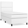 Cama box spring con colchón cuero sintético blanco 90x190 cm de , Camas y somieres - Ref: Foro24-3142762, Precio: 331,59 €, D...