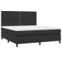 Cama box spring con colchón cuero sintético negro 180x200 cm de , Camas y somieres - Ref: Foro24-3142797, Precio: 598,49 €, D...