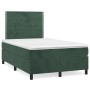 Cama box spring con colchón terciopelo verde oscuro 120x200 cm de , Camas y somieres - Ref: Foro24-3142956, Precio: 445,12 €,...