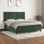 Cama box spring con colchón terciopelo verde oscuro 180x200 cm de , Camas y somieres - Ref: Foro24-3142980, Precio: 607,60 €,...