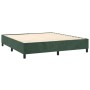 Cama box spring con colchón terciopelo verde oscuro 180x200 cm de , Camas y somieres - Ref: Foro24-3142980, Precio: 607,60 €,...