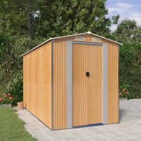 Light brown galvanized steel garden shed 192x357x223 cm by , Sheds - Ref: Foro24-3147473, Price: 461,37 €, Discount: %