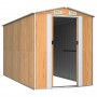 Cobertizo jardín acero galvanizado marrón claro 192x357x223 cm de , Cobertizos - Ref: Foro24-3147473, Precio: 489,28 €, Descu...