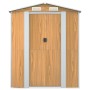 Cobertizo jardín acero galvanizado marrón claro 192x357x223 cm de , Cobertizos - Ref: Foro24-3147473, Precio: 489,28 €, Descu...