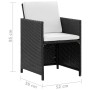 Set comedor de jardín 11 piezas y cojines ratán sintético negro de vidaXL, Conjuntos de jardín - Ref: Foro24-42547, Precio: 9...