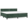 Cama box spring con colchón terciopelo verde oscuro 200x200 cm de , Camas y somieres - Ref: Foro24-3141266, Precio: 592,68 €,...