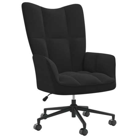 Sillón de relax de terciopelo negro de , Sillones - Ref: Foro24-328178, Precio: 113,93 €, Descuento: %