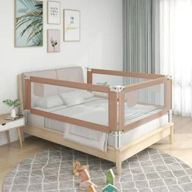 Barandilla de seguridad cama de niño taupe tela 100x25 cm de , Barandillas de seguridad - Ref: Foro24-10217, Precio: 30,61 €,...