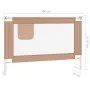 Sicherheitsgeländer für Jungen taupe Stoff 100x25 cm von , Sicherheitsgeländer - Ref: Foro24-10217, Preis: 30,61 €, Rabatt: %